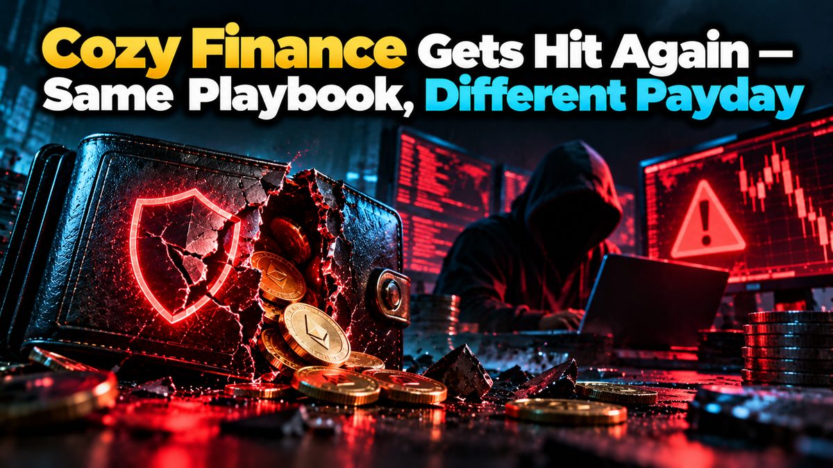 Cozy Finance Gets Hit Again — Same Playbook, Different Payday