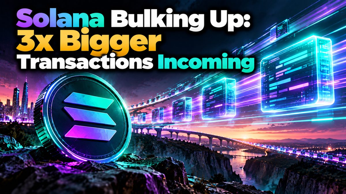 Solana Bulking Up: 3x Bigger Transactions Incoming