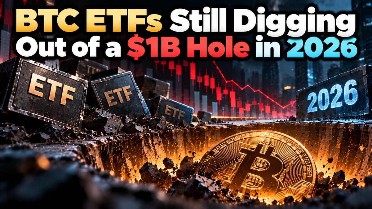 BTC ETFs Still Digging Out of a $1B Hole in 2026