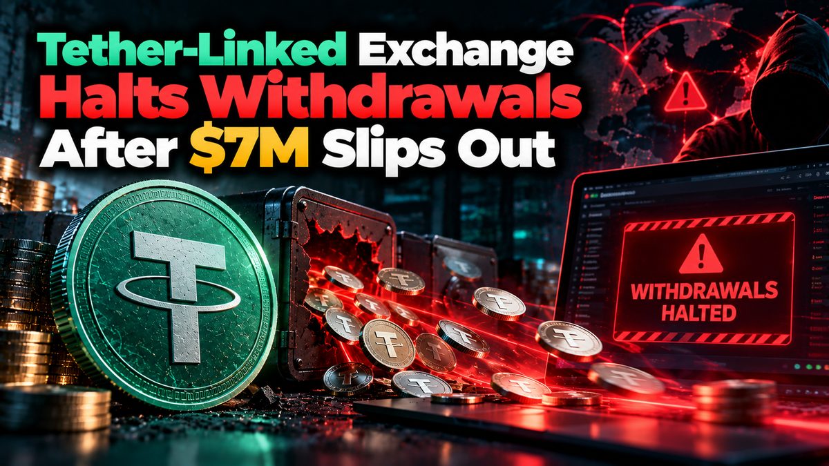 Tether-Linked Exchange Halts Withdrawals After $7M Slips Out