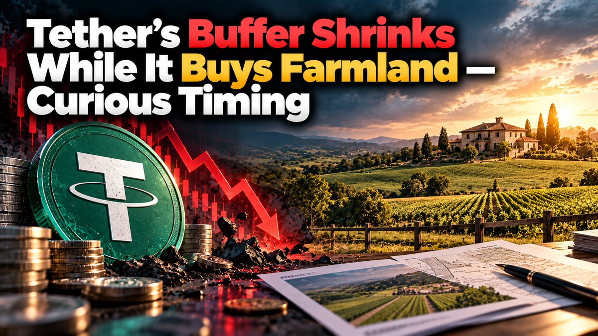 Tether's Buffer Shrinks While It Buys Farmland — Curious Timing