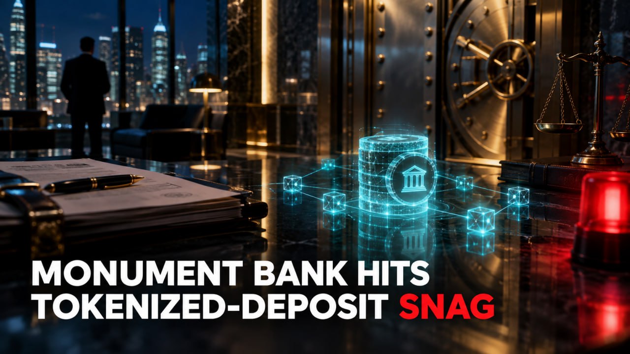 Monument Bank Hits Regulatory Snag on Tokenized Deposits