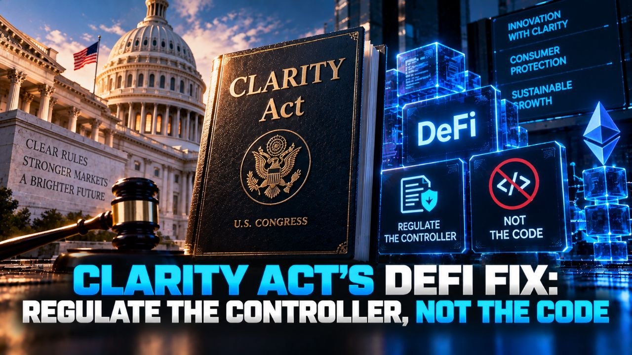 CLARITY Act's DeFi Fix: Regulate the Controller, Not the Code