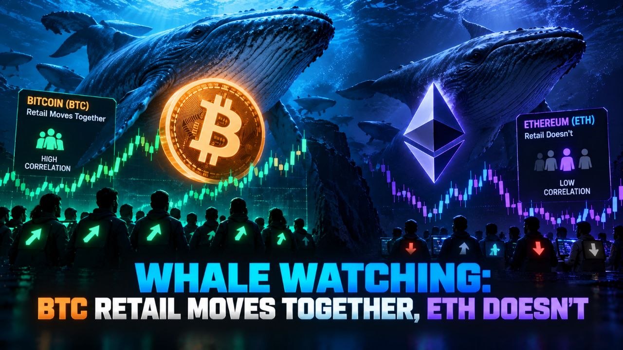 Whale Watching: BTC Retail Moves Together, ETH Doesn't