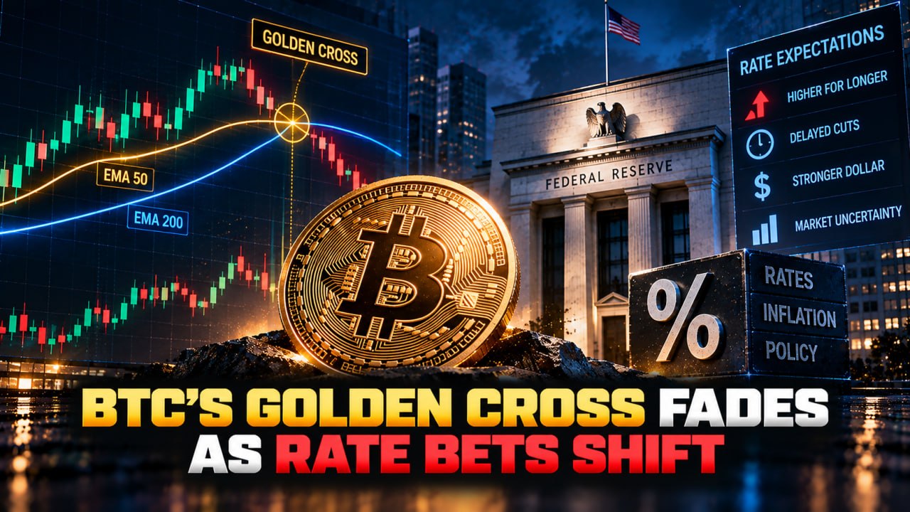 BTC's Golden Cross Fades as Rate Bets Shift