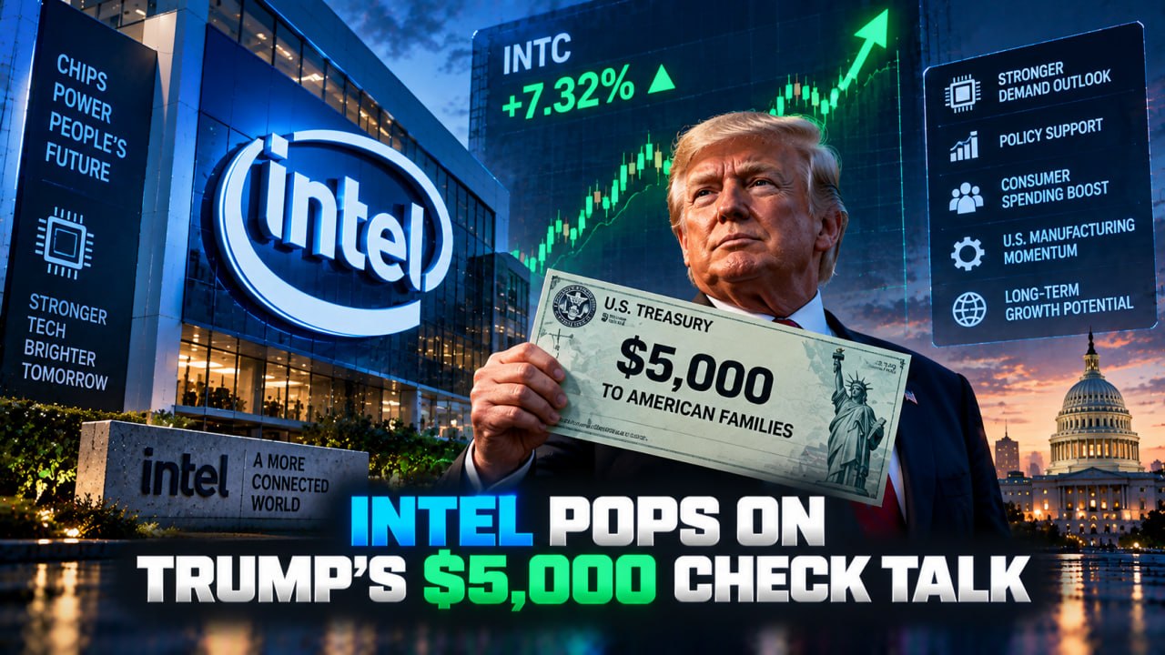 Intel Pops on Trump's $5,000 Check Talk