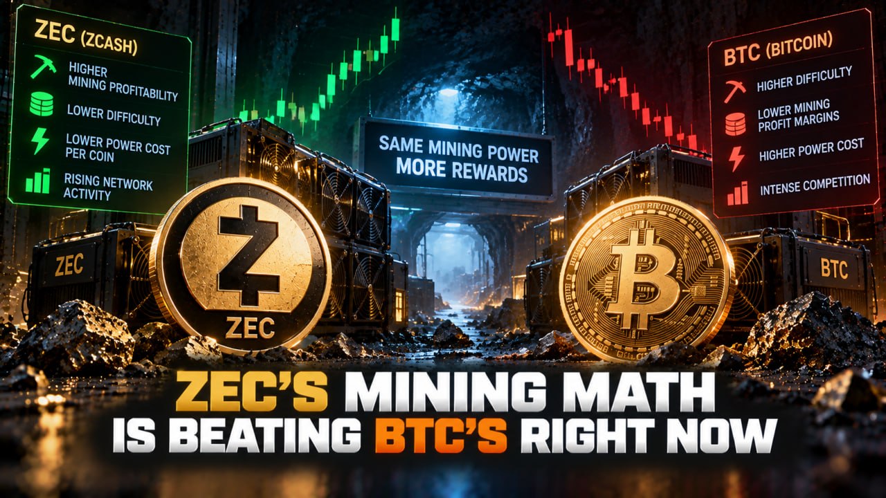 ZEC's Mining Math Is Beating BTC's Right Now
