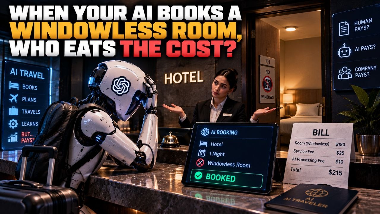When your AI books a windowless room, who eats the cost?