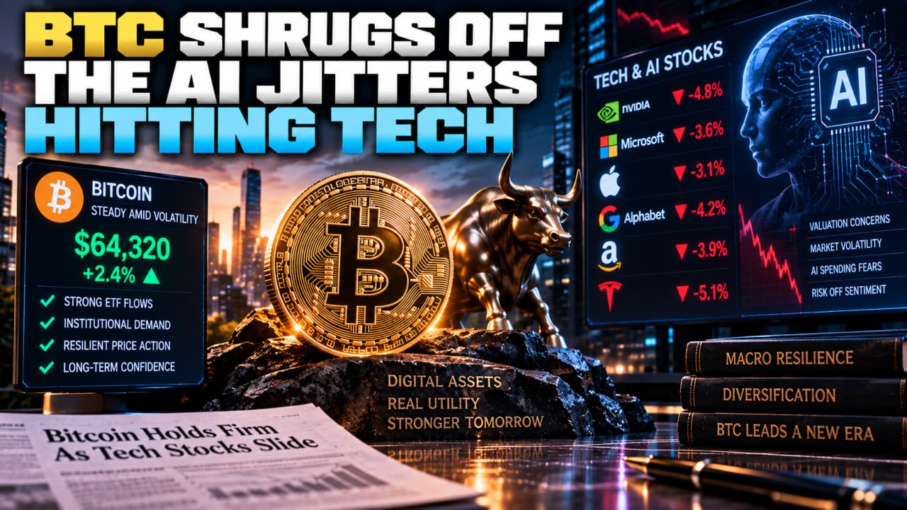 BTC Shrugs Off the AI Jitters Hitting Tech