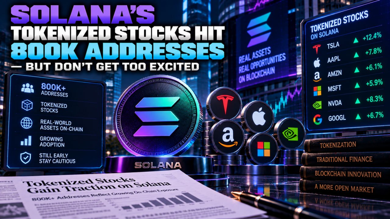 Solana's Tokenized Stocks Hit 800K Addresses — But Don't Get Too Excited