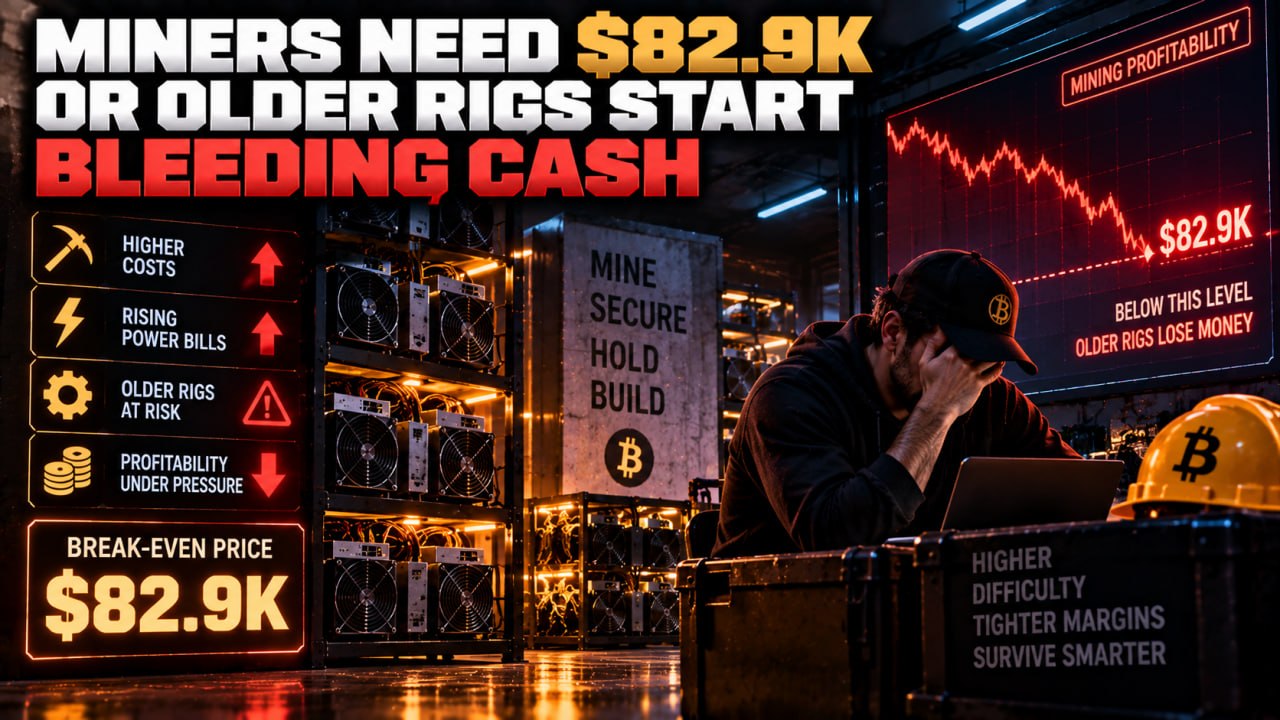 Miners Need $82.9K or Older Rigs Start Bleeding Cash