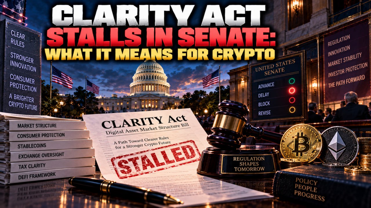 CLARITY Act Stalls in Senate: What It Means for Crypto