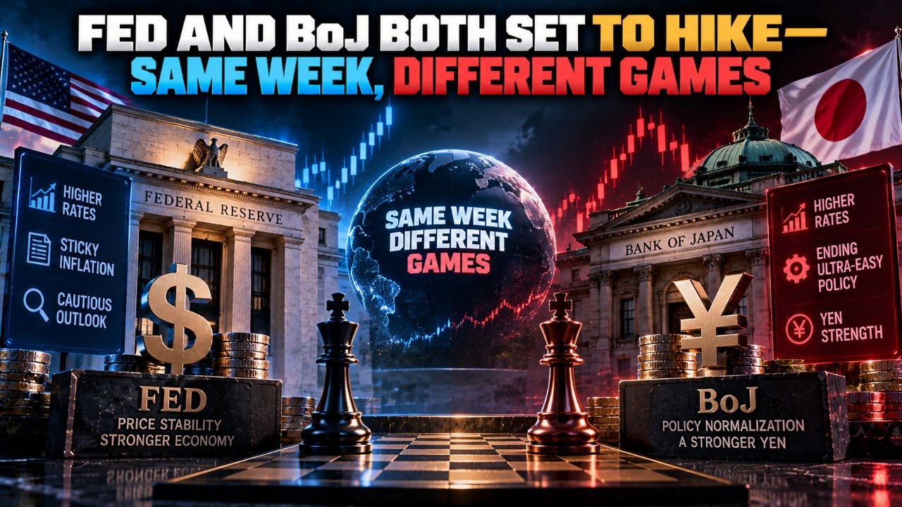 Fed and BoJ Both Set to Hike—Same Week, Different Games
