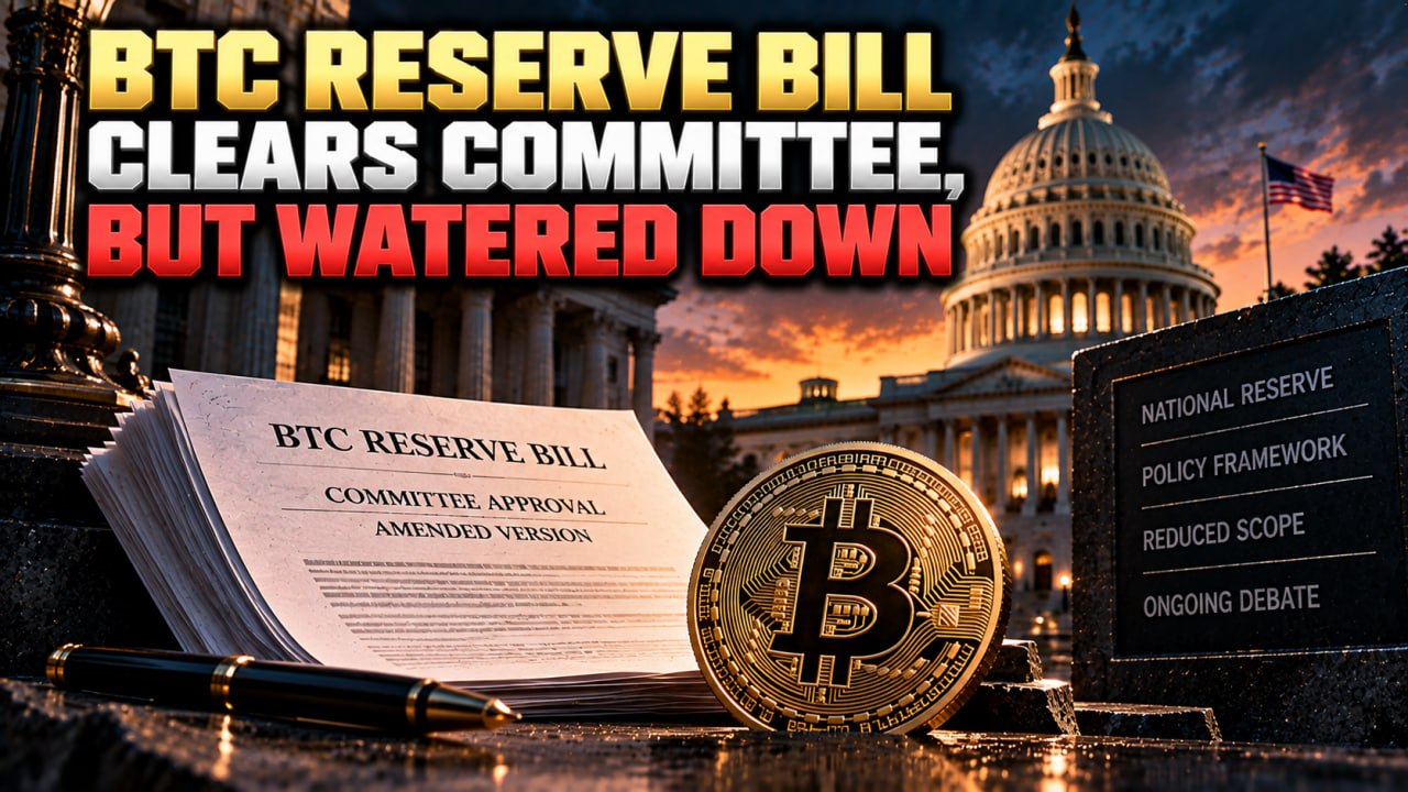 BTC Reserve Bill Clears Committee, But Watered Down