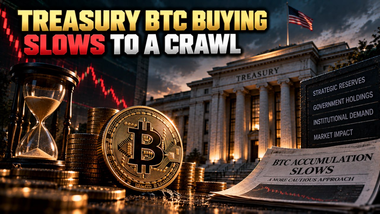 Treasury BTC Buying Slows to a Crawl