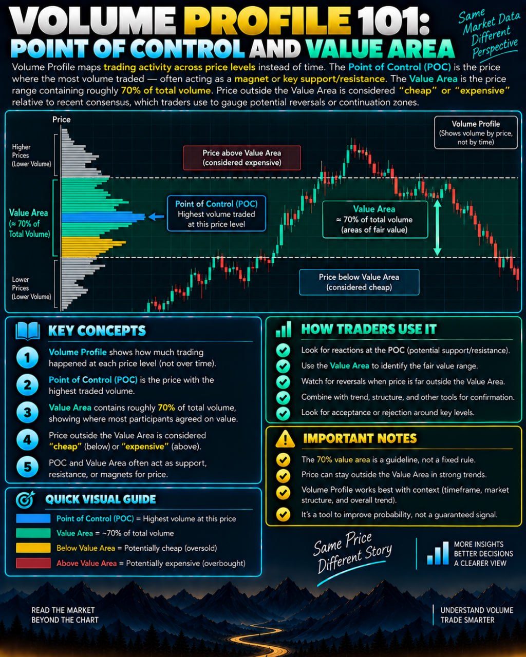 Volume Profile: What Point of Control and Value Area Mean