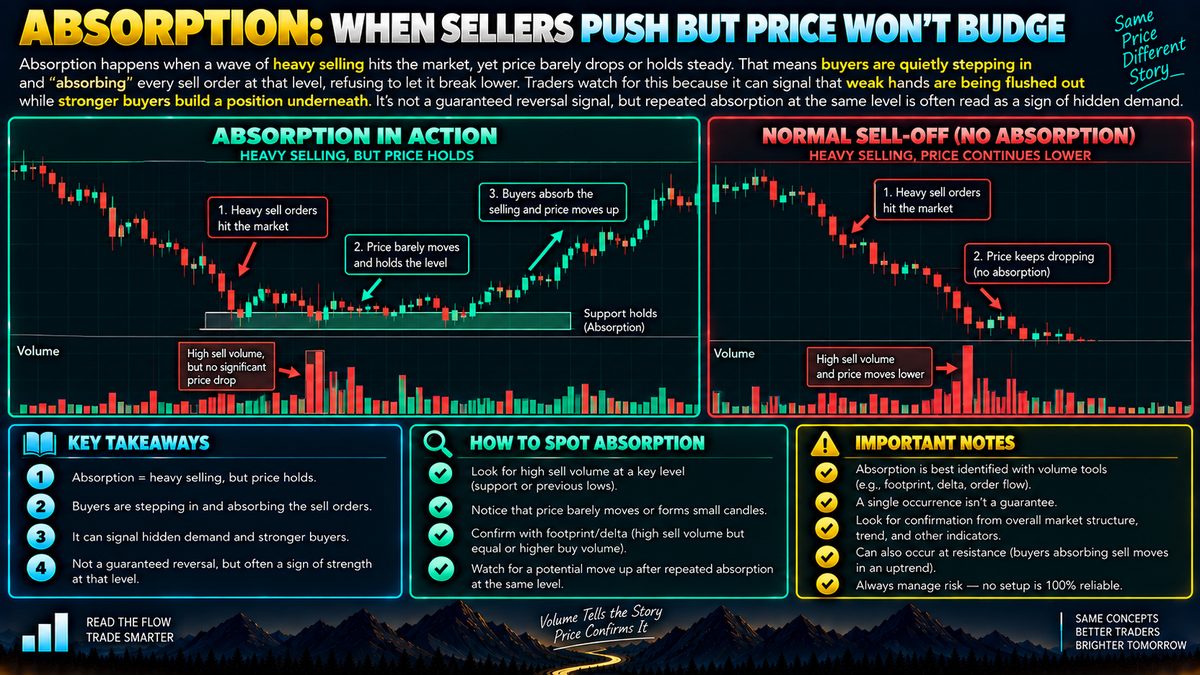 Absorption in Trading: What It Means When Price Won't Drop