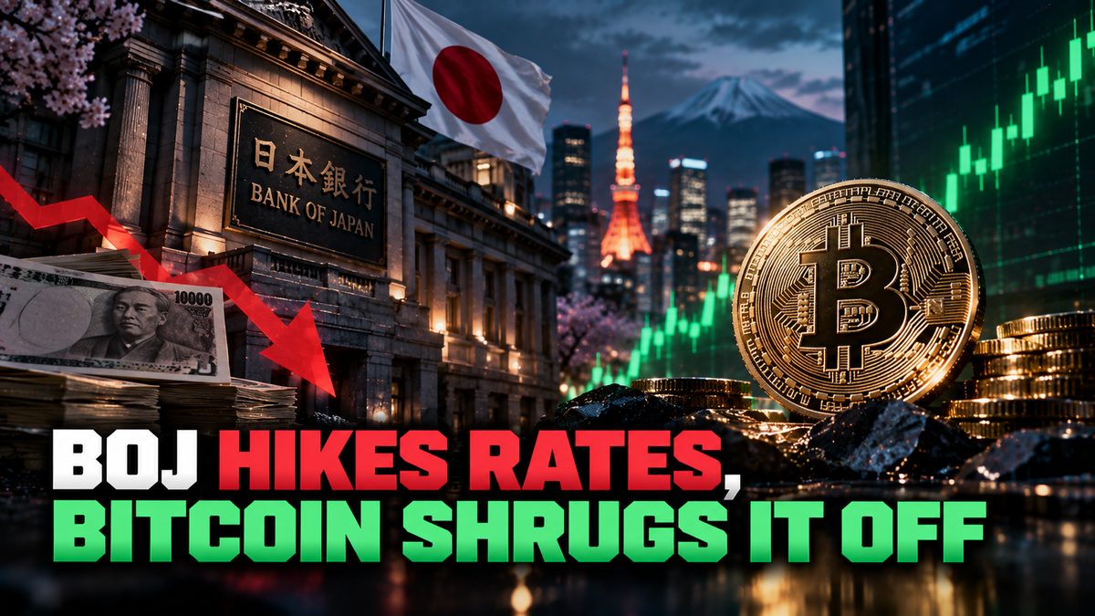 BOJ Hikes Rates, Bitcoin Shrugs It Off Against Yen