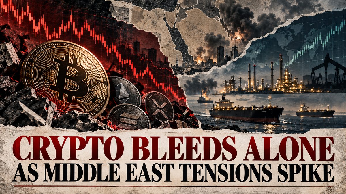 Crypto Bleeds Alone as Middle East Tensions Spike