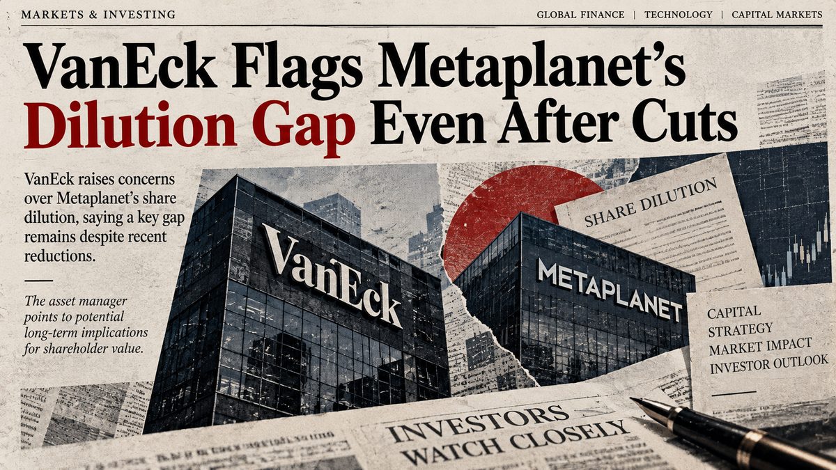 VanEck Flags Metaplanet's Dilution Gap Even After Cuts