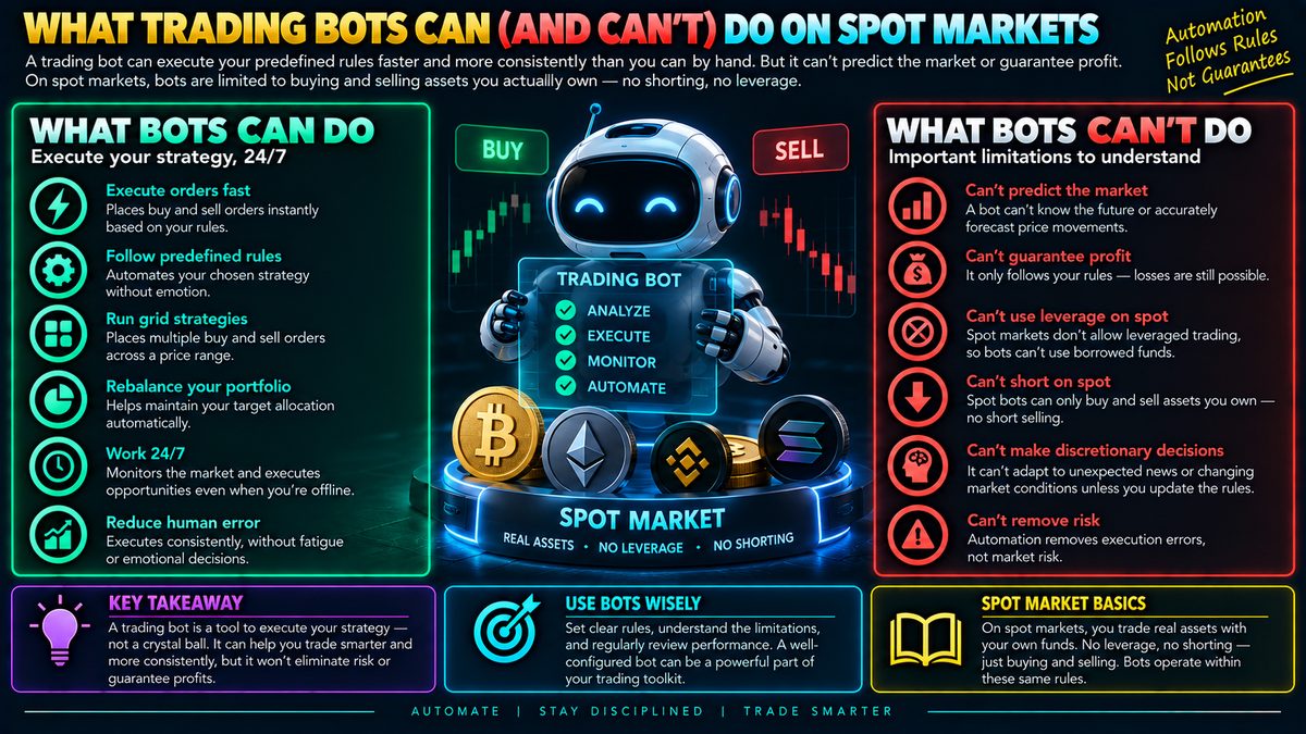 Trading Bots on Spot Markets: What They Can and Can't Do