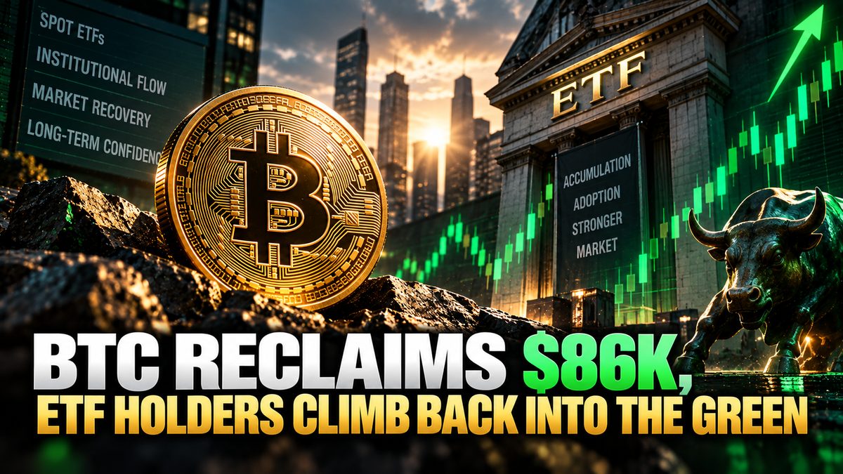 BTC Reclaims $86K, ETF Holders Climb Back Into the Green