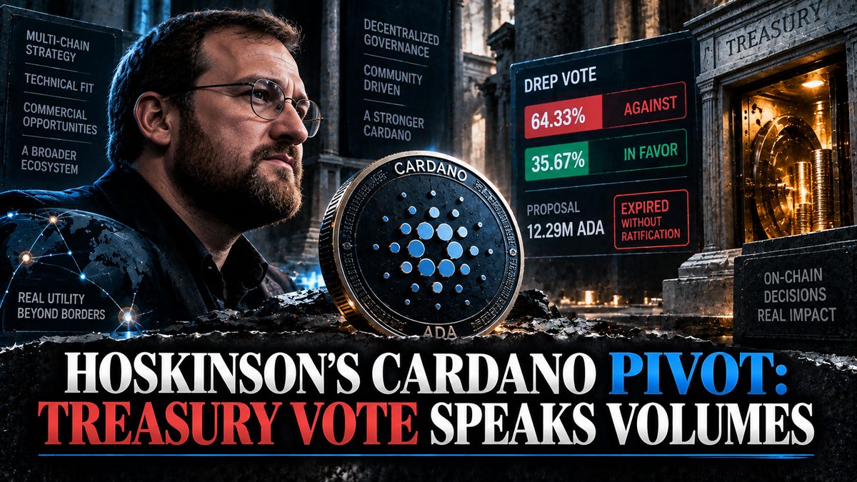 Hoskinson's Cardano Pivot: Treasury Vote Speaks Volumes