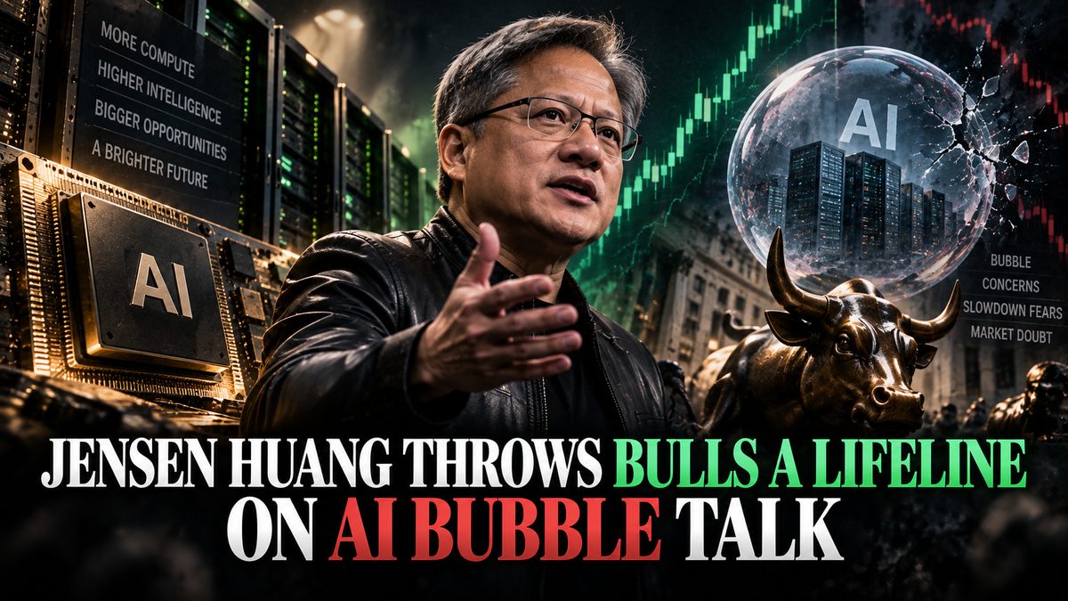 Jensen Huang Throws Bulls a Lifeline on AI Bubble Talk