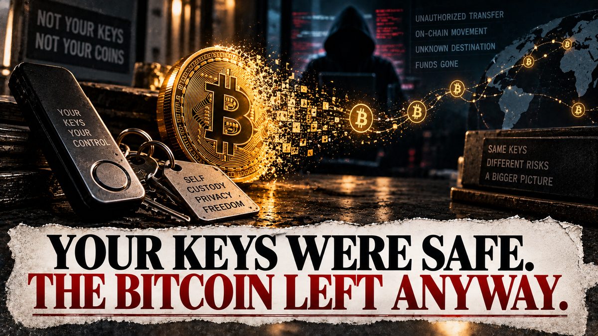 Your Keys Were Safe. The Bitcoin Left Anyway.