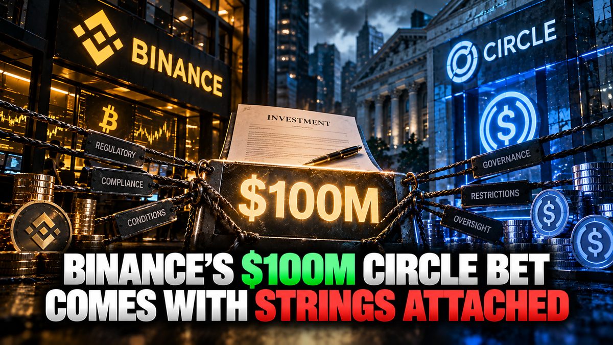Binance's $100M Circle Bet Comes With Strings Attached
