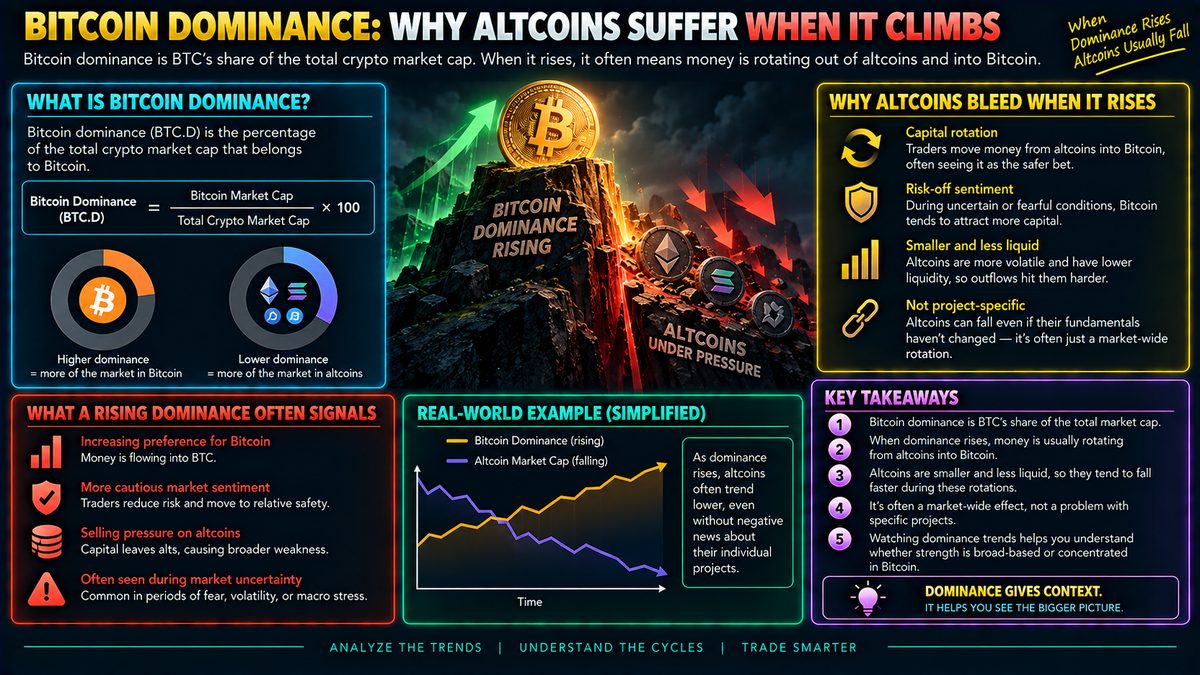 Bitcoin Dominance: Why Altcoins Suffer When It Climbs