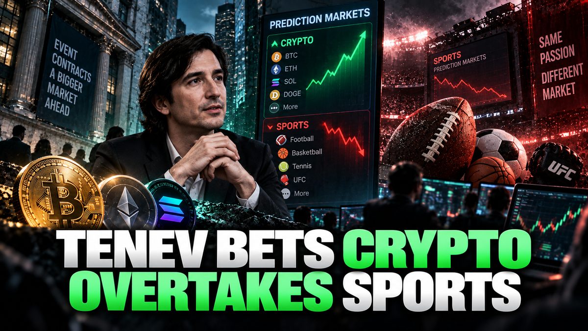 Tenev Bets Crypto Overtakes Sports in Prediction Markets