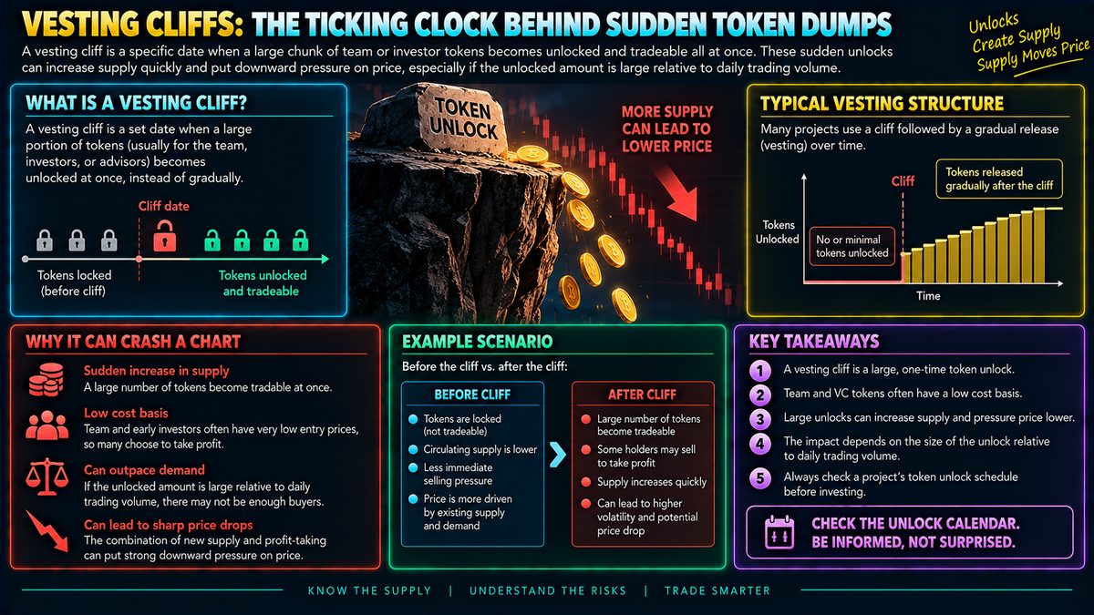 Vesting Cliff: What It Means for Sudden Token Dumps
