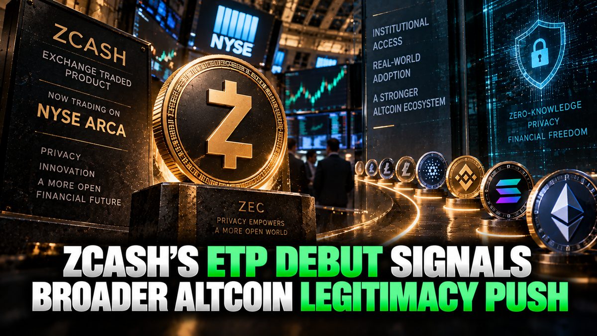 Zcash's ETP Debut Signals Broader Altcoin Legitimacy Push