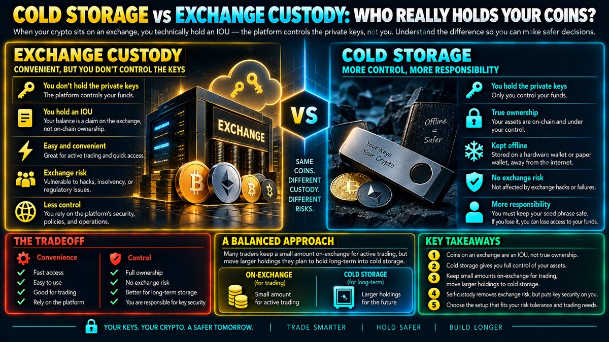 Cold Storage vs Exchange Custody: Who Holds Your Crypto Keys