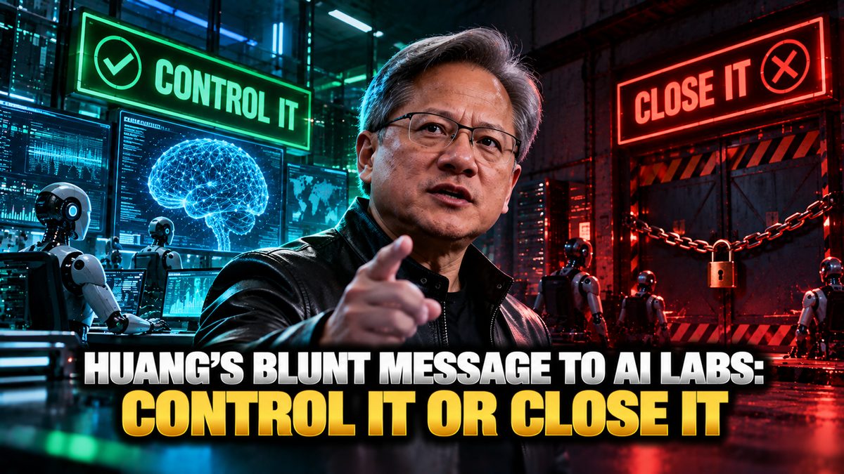 Huang's Blunt Message to AI Labs: Control It or Close It