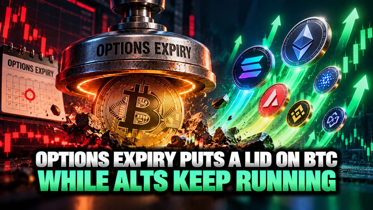 Options Expiry Puts a Lid on BTC While Alts Keep Running