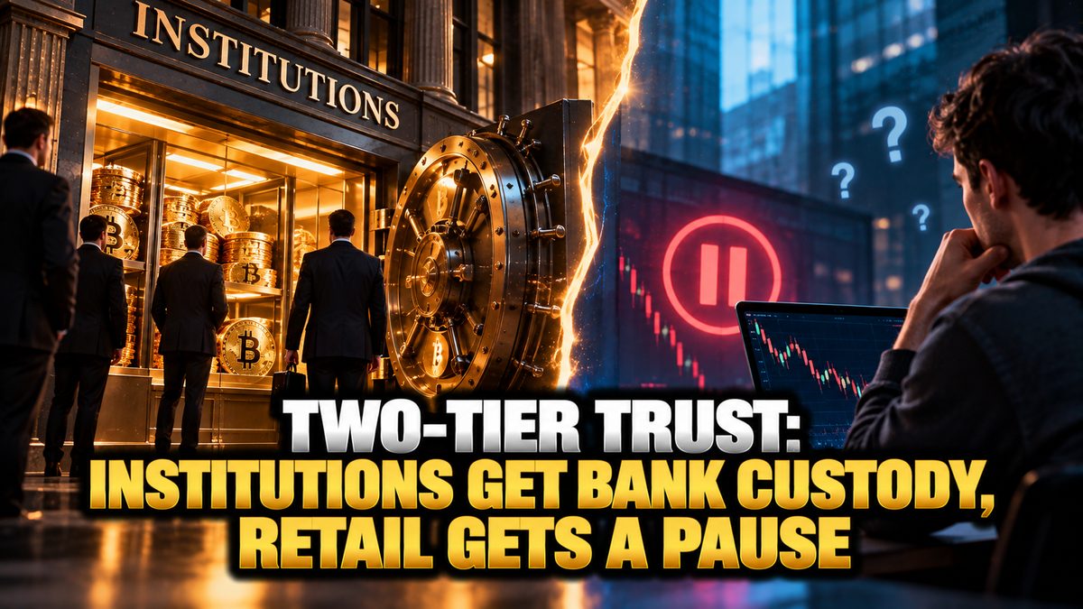 Two-Tier Trust: Institutions Get Bank Custody, Retail Gets a Pause