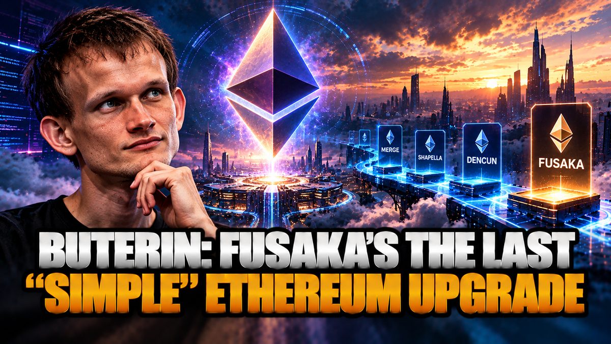 Buterin: Fusaka's the Last "Simple" Ethereum Upgrade