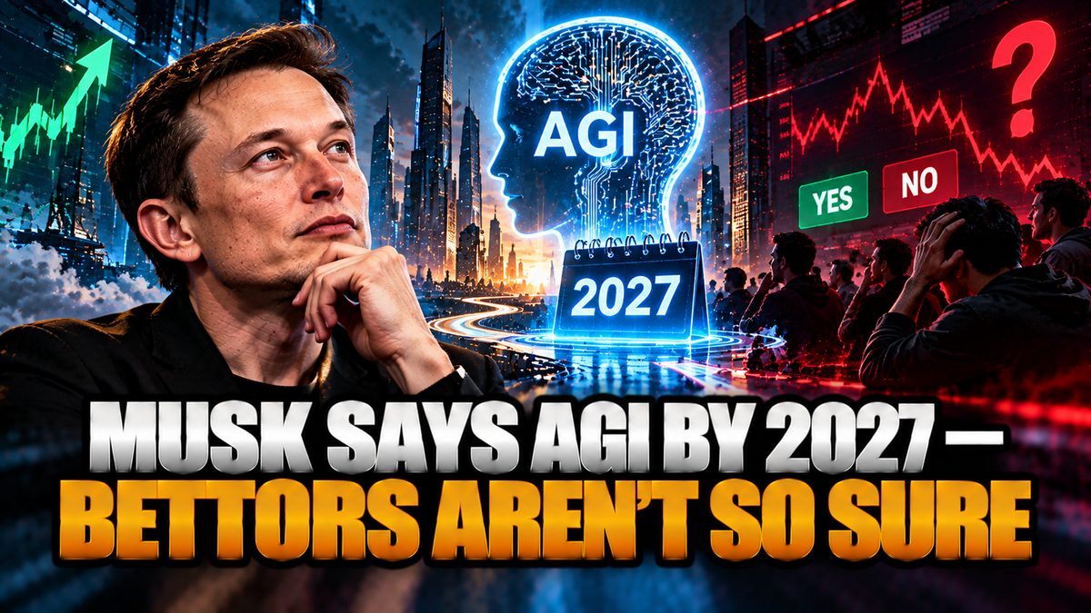 Musk Says AGI by 2027 — Bettors Aren't So Sure