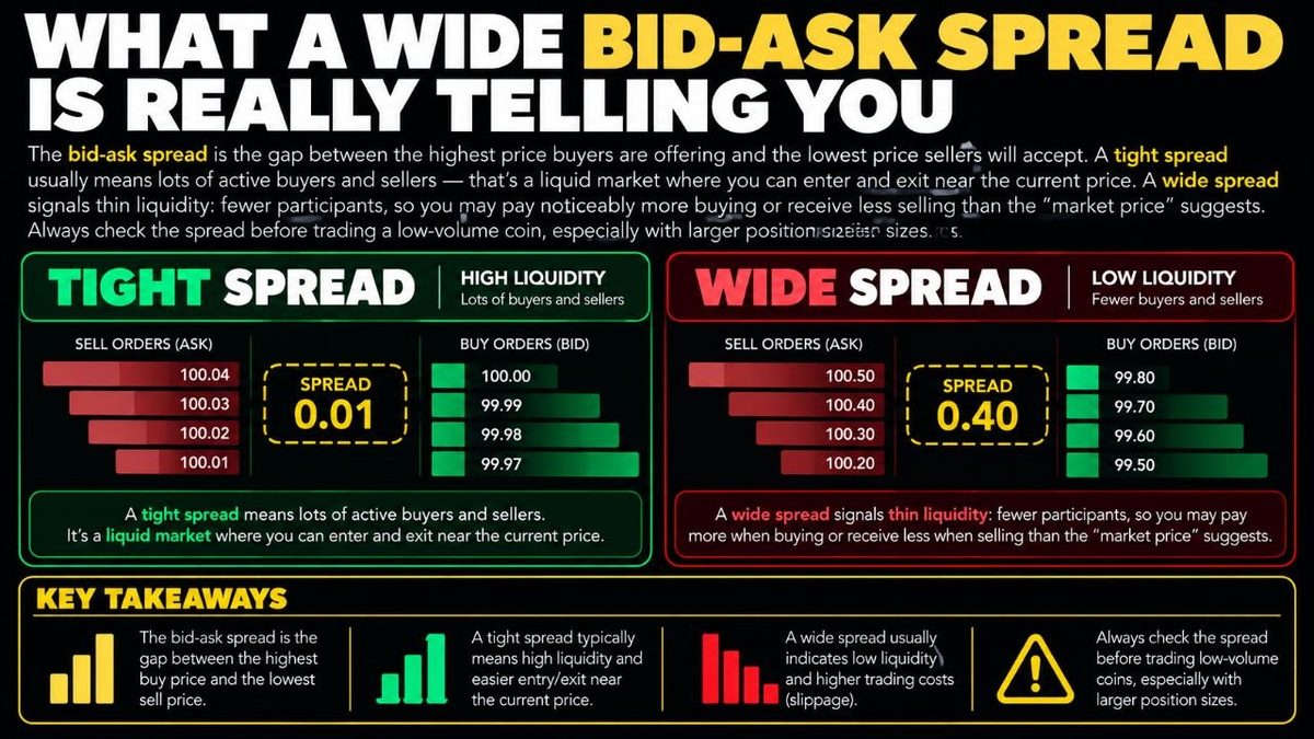 What a Wide Bid-Ask Spread Tells You About a Crypto Market