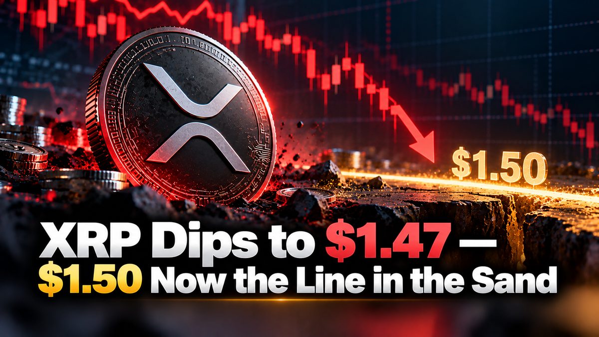 XRP Dips to $1.47 — $1.50 Now the Line in the Sand