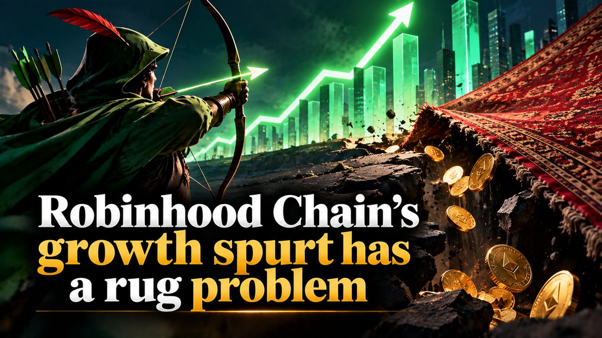 Robinhood Chain's growth spurt has a rug problem