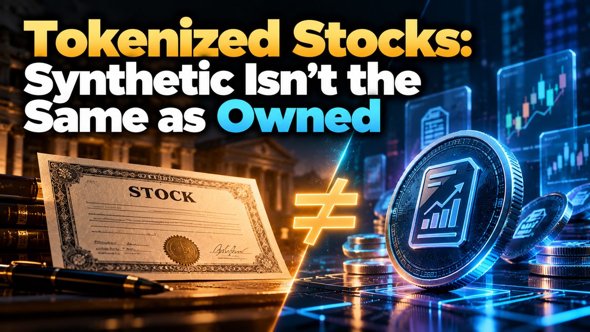 Tokenized Stocks: Synthetic Isn't the Same as Owned