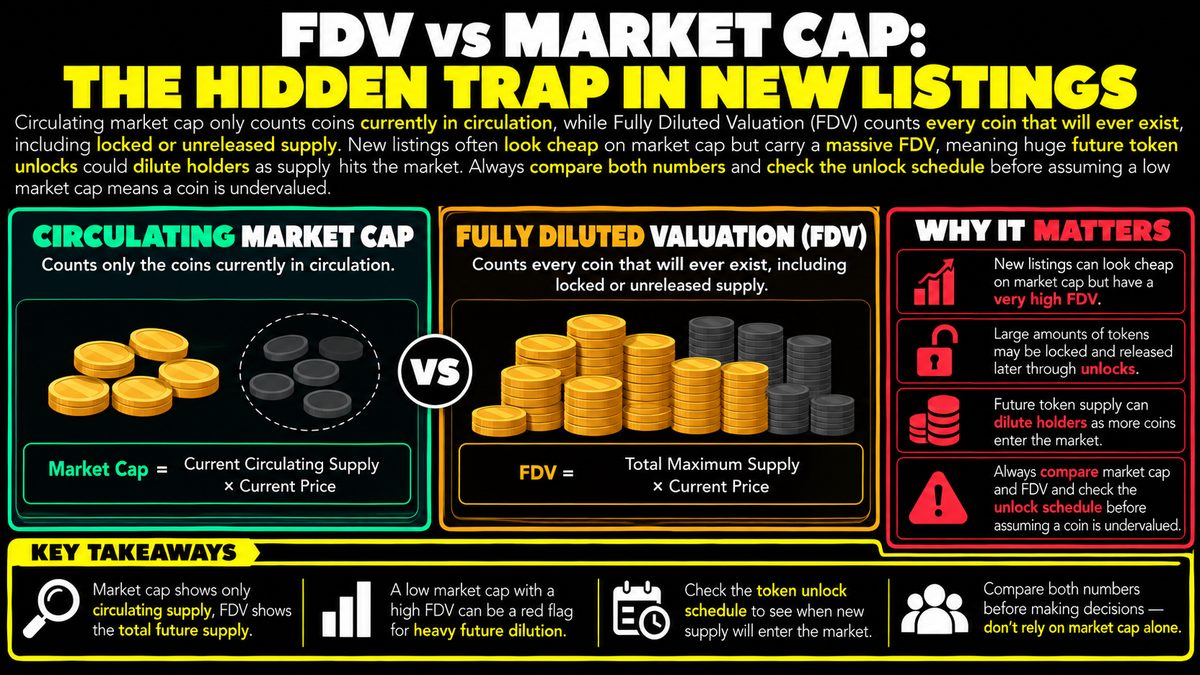 FDV vs Market Cap: Why New Crypto Listings Can Be a Trap