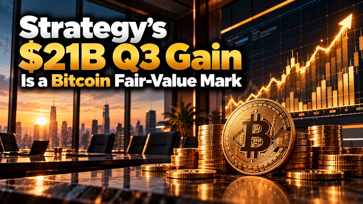 Strategy's $21B Q3 Gain Is a Bitcoin Fair-Value Mark