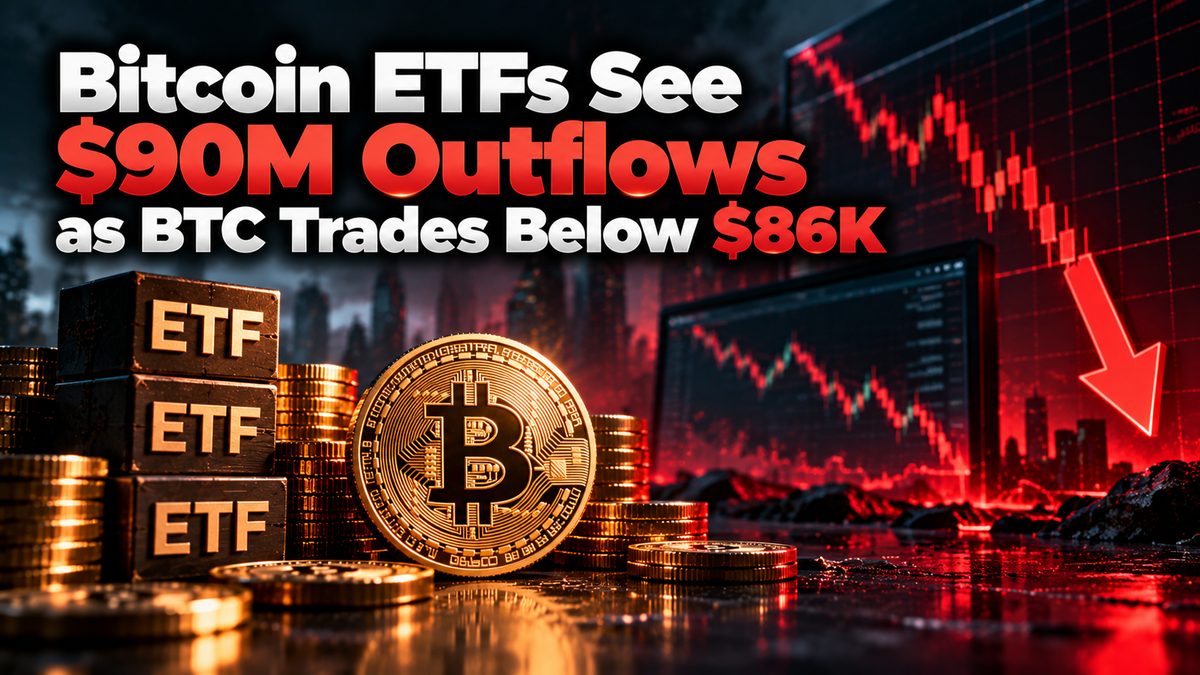 Bitcoin ETFs See $90M Outflows as BTC Trades Below $86K