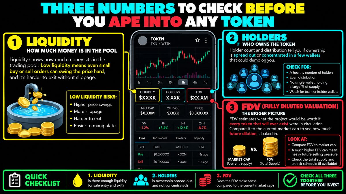 Three Numbers to Check Before Buying Any Token