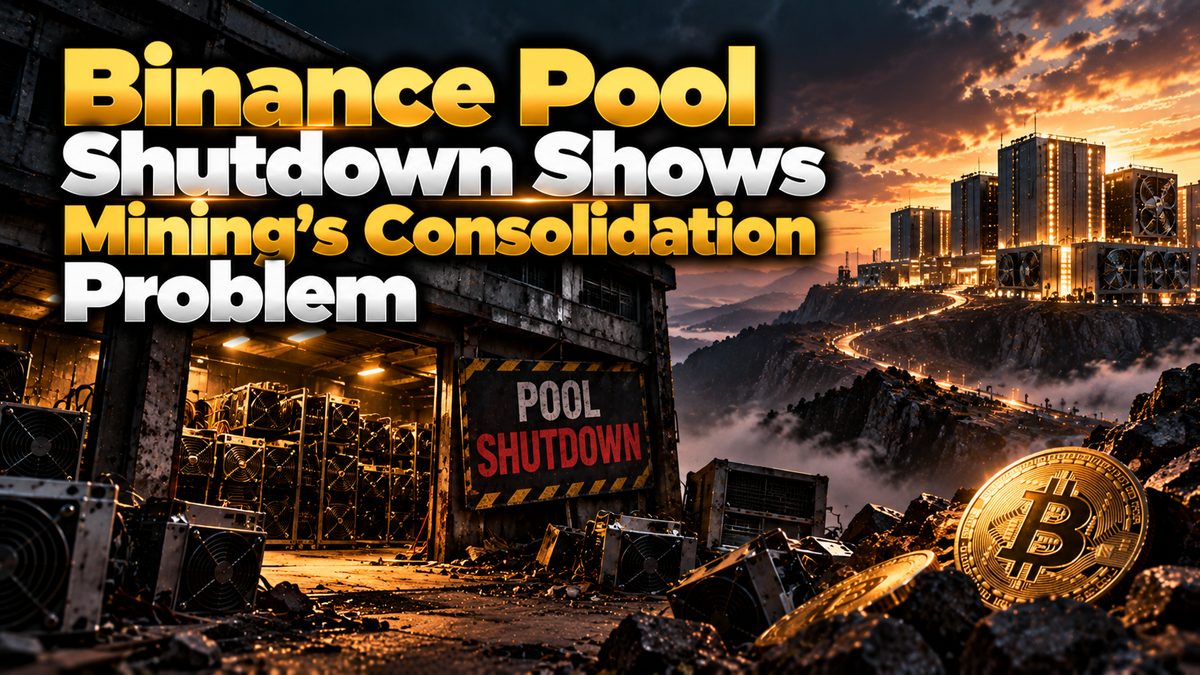 Binance Pool Shutdown Shows Mining's Consolidation Problem