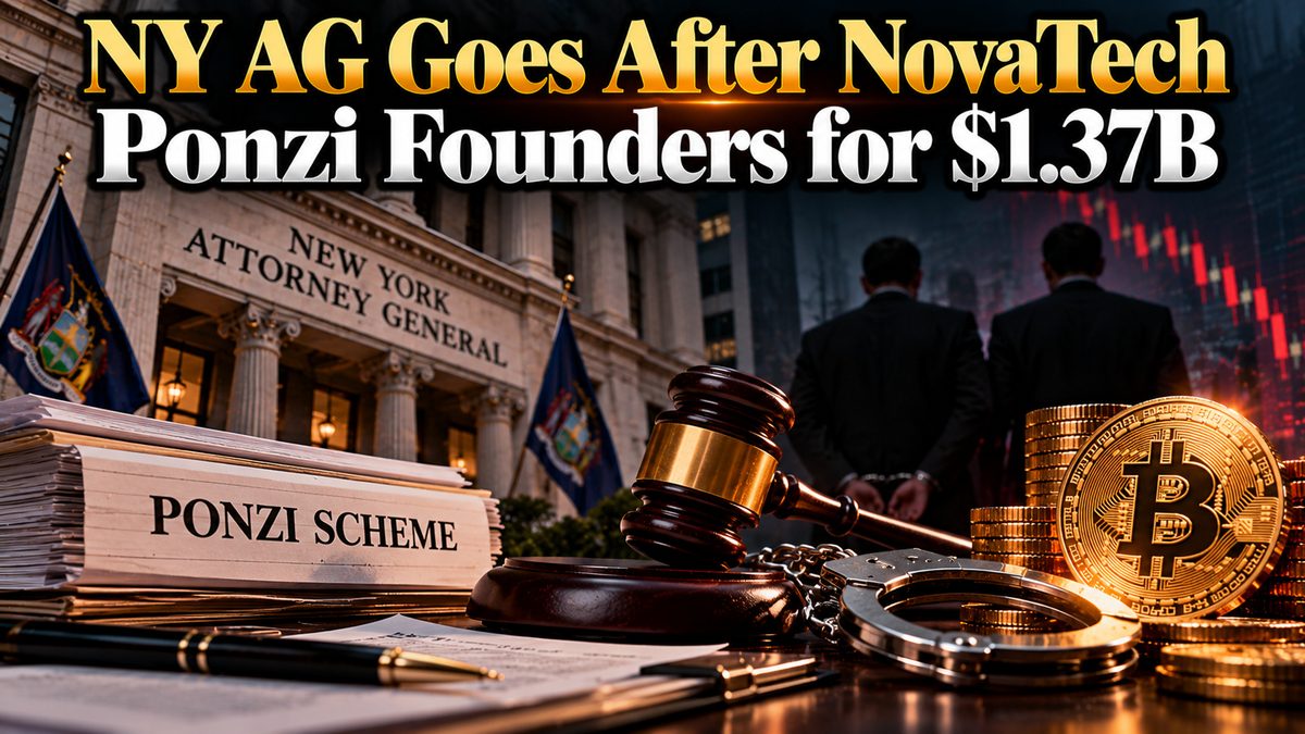 NY AG Seeks $1.37B From NovaTech Ponzi Scheme Founders